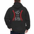 Need To Drink And Tell An Umpire He's Blind Baseball Dad Men's Hoodie Back Print