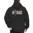 Number One Baseball Dad For Father's Day Daddy Coach Men's Hoodie Back Print Number One Baseball Dad For Father's Day Daddy Coach Men's Hoodie Back Print