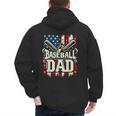 Retro American Flag Baseball Dad Father's Day Men's Hoodie Back Print Retro American Flag Baseball Dad Father's Day Men's Hoodie Back Print