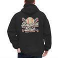 Retro Baseball Dad Sports Lovers Happy Father's Day Men's Hoodie Back Print Retro Baseball Dad Sports Lovers Happy Father's Day Men's Hoodie Back Print