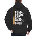 Retro Dada Daddy Dad Coach Bruh Baseball Dad Fathers Day Men Men's Hoodie Back Print Retro Dada Daddy Dad Coach Bruh Baseball Dad Fathers Day Men Men's Hoodie Back Print