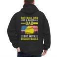 Softball Dad Like A Baseball Dad But Bigger Balls Back Men's Hoodie Back Print Softball Dad Like A Baseball Dad But Bigger Balls Back Men's Hoodie Back Print