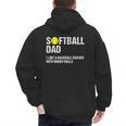 Softball Dad Baseball Dad But With Bigger Balls Father's Day Men's Hoodie Back Print Softball Dad Baseball Dad But With Bigger Balls Father's Day Men's Hoodie Back Print
