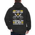 Softball Dad Like a Baseball Dad With Bigger Balls Softball Men's Hoodie Back Print Softball Dad Like a Baseball Dad With Bigger Balls Softball Men's Hoodie Back Print