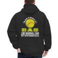 Softball Dad Like A Baseball Dad Softball Father's Day Men's Hoodie Back Print