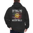 Softball Dad Just Like A Baseball Dad But With Bigger Back Men's Hoodie Back Print Softball Dad Just Like A Baseball Dad But With Bigger Back Men's Hoodie Back Print