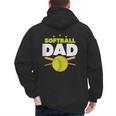 Softball Dad Just Like A Baseball Dad Player Men's Hoodie Back Print Softball Dad Just Like A Baseball Dad Player Men's Hoodie Back Print