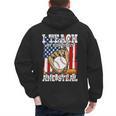 I Teach My Kids To Hit And Steal Baseball Dad American Flag Men's Hoodie Back Print I Teach My Kids To Hit And Steal Baseball Dad American Flag Men's Hoodie Back Print