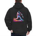 Tie Dye Baseball Dad Fathers Day Men's Hoodie Back Print