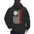 Vintage Baseball DAD American Flag Fathers Day 4th Of July Men's Hoodie Back Print Vintage Baseball DAD American Flag Fathers Day 4th Of July Men's Hoodie Back Print
