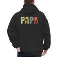 Vintage Baseball Dad Papa Fathers Day Men's Hoodie Back Print