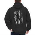 Vintage Baseball US Camouflage Flag Tee Baseball Dad Player Men's Hoodie Back Print
