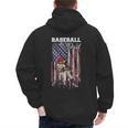 Vintage USA Flag Baseball Player Proud Baseball Dad Men's Hoodie Back Print Vintage USA Flag Baseball Player Proud Baseball Dad Men's Hoodie Back Print
