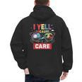 I Yell Because I Care Baseball Dad Father's Day Boys Summer Men's Hoodie Back Print I Yell Because I Care Baseball Dad Father's Day Boys Summer Men's Hoodie Back Print