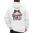 Baseball Dad American Flag Bow Sports Men's Hoodie Back Print Baseball Dad American Flag Bow Sports Men's Hoodie Back Print