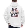 Baseball Dad American Flag Bow Sports Premium Men's Hoodie Back Print Baseball Dad American Flag Bow Sports Premium Men's Hoodie Back Print