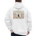 Baseball Dad Distressed Bold Stitch Graphic Sports Father Premium Men's Hoodie Back Print Baseball Dad Distressed Bold Stitch Graphic Sports Father Premium Men's Hoodie Back Print