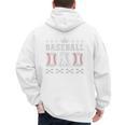 Baseball Dad Father's Day Baseball Father Retro Vintage Premium Men's Hoodie Back Print