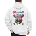 Baseball Dad Game Day Vibes Ice Cream Drip Baseball Daddy Men's Hoodie Back Print