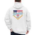 Baseball Dad Ice Cream Drip Father American Flag 4th Of July Men's Hoodie Back Print