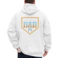 Baseball Dad Ice Cream Drip Home Plate Cool Fathers Day Premium Men's Hoodie Back Print Baseball Dad Ice Cream Drip Home Plate Cool Fathers Day Premium Men's Hoodie Back Print