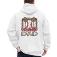Baseball Dad Leopard Proud Ball Dad Game Day Men's Hoodie Back Print