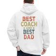 Baseball Dad For Men Vintage Best Coach And Best Dad Men's Hoodie Back Print Baseball Dad For Men Vintage Best Coach And Best Dad Men's Hoodie Back Print