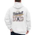 Baseball Dad Player Cool Retro Sports Fan Father's Day Premium Tri-Blend Men's Hoodie Back Print