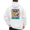 Baseball Dad Squad Fox On The Bat Premium Men's Hoodie Back Print