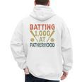 Baseball Dad Vintage Batting 1000 At Fatherhood Men's Hoodie Back Print Baseball Dad Vintage Batting 1000 At Fatherhood Men's Hoodie Back Print
