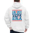 In My Baseball Papa Era Groovy Baseball Dad Family Matching Men's Hoodie Back Print
