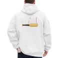 Baseball Player Dad Papa Number One Baseball Dad Fathers Day Premium Men's Hoodie Back Print