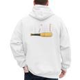 Baseball Player Dad Papa Number One Baseball Dad Fathers Day Raglan Baseball Tee Men's Hoodie Back Print