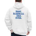 Best Baseball Dad Men's Hoodie Back Print