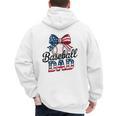 Patriotic Baseball Dad 4th Of July For All American Fathers Men's Hoodie Back Print Patriotic Baseball Dad 4th Of July For All American Fathers Men's Hoodie Back Print