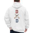 Patriotic Baseball Dad Father's Day Red Blue Star Premium Men's Hoodie Back Print Patriotic Baseball Dad Father's Day Red Blue Star Premium Men's Hoodie Back Print