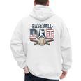 Patriotic Baseball Dad USA Flag American 4th Of July Men's Hoodie Back Print Patriotic Baseball Dad USA Flag American 4th Of July Men's Hoodie Back Print