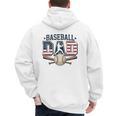 Patriotic Baseball Dad USA Flag American 4th Of July Premium Men's Hoodie Back Print Patriotic Baseball Dad USA Flag American 4th Of July Premium Men's Hoodie Back Print