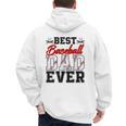 Retro Best Baseball Dad Ever Daddy Happy Fathers Day Men Men's Hoodie Back Print