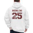SENIOR BASEBALL DAD 2025 MAROON BASEBALL DAD SENIOR 25 4 Men's Hoodie Back Print