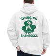 Shamrock Baseball Dad St Patricks Irish Ireland St Paddys Men's Hoodie Back Print