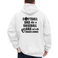 Softball Dad Like a Baseball Dad Only With Bigger Hands Men's Hoodie Back Print