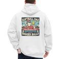 Softball Dad Like a Baseball Dad Gift Men Premium Men's Hoodie Back Print