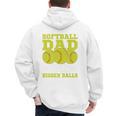 Softball Dad Just Like A Baseball Dad Team Premium Men's Hoodie Back Print Softball Dad Just Like A Baseball Dad Team Premium Men's Hoodie Back Print