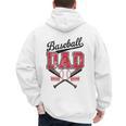 Vintage Baseball Dad Daddy Father's Day Baseball Players Men's Hoodie Back Print