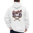 Vintage Baseball Dad For Game Day Father's Day Toddler Kids Men's Hoodie Back Print