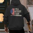 4th Of July Baseball Fan I Yell Because I Care Baseball Dads Men's Hoodie Back Print