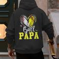 Ball Papa Softball Baseball Dad Daddy Men's Hoodie Back Print Ball Papa Softball Baseball Dad Daddy Men's Hoodie Back Print