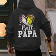 Ball Papa Softball Baseball Dad Fathers Day Men's Hoodie Back Print Ball Papa Softball Baseball Dad Fathers Day Men's Hoodie Back Print