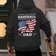 Baseball DAD American Flag Patriotic Father's Day Men's Hoodie Back Print Baseball DAD American Flag Patriotic Father's Day Men's Hoodie Back Print